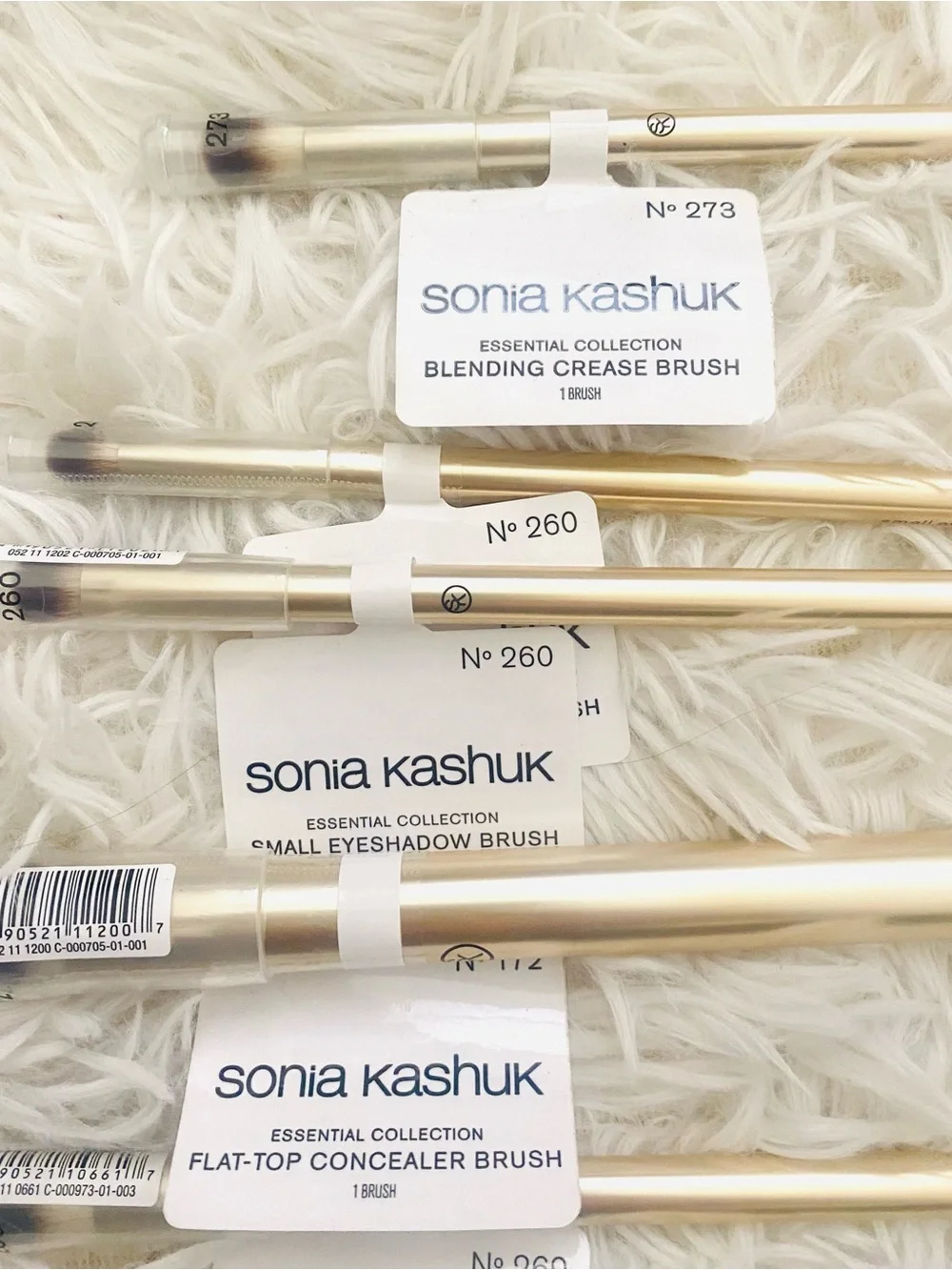 Sonia Kashuk Essential Gold Cosmetic Makeup Brush Collection (6) NWT✅ - Picture 3 of 6